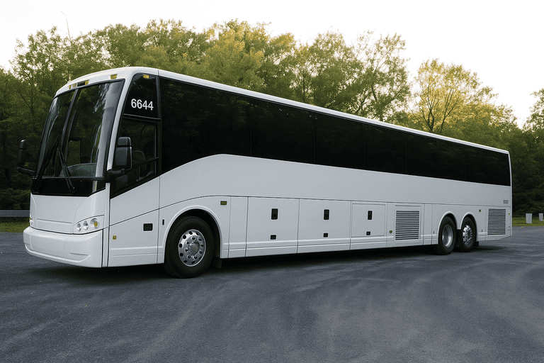 exterior of Charter Bus Rental Herriman coach bus
