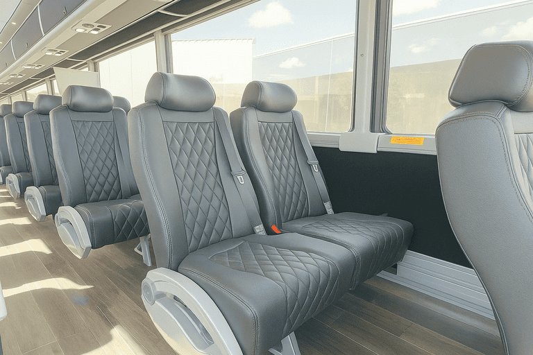 interior of Charter Bus Rental Herriman charter bus